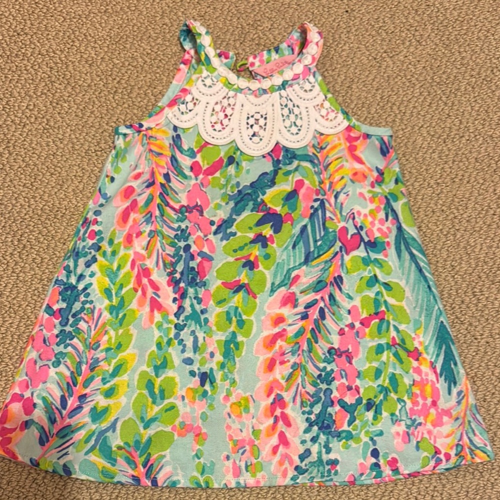 Colorful Sleeveless Dress with Lace Detail Lilly Pulitzer